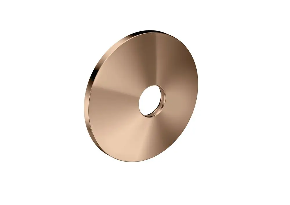 Rosette in poliertem Rotgold, kreisförmig mit zentralem Loch, hergestellt von AXOR. Abbildung zeigt die glänzende Oberfläche und die Form des Produkts.